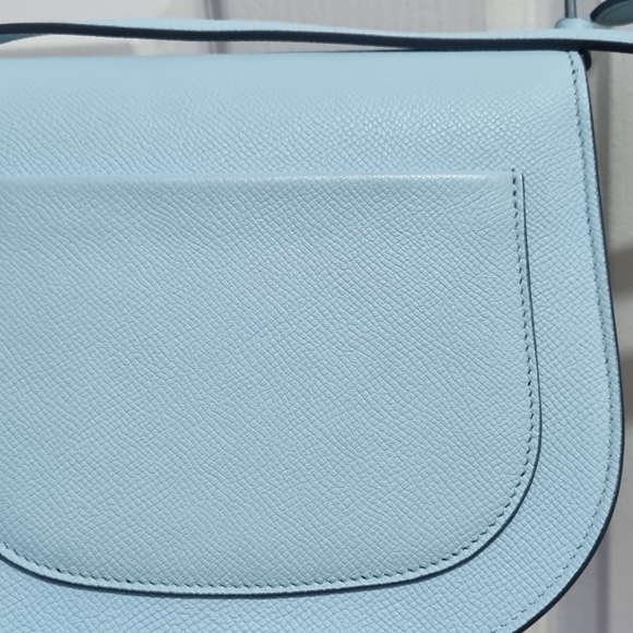 CELINE Trotter small Crossbody Shoulder Bag Leather Tiffany Blue - Picture 13 of 13